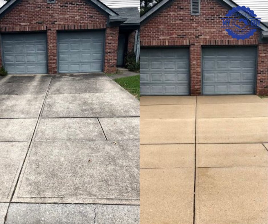 Before and after driveway restoration
