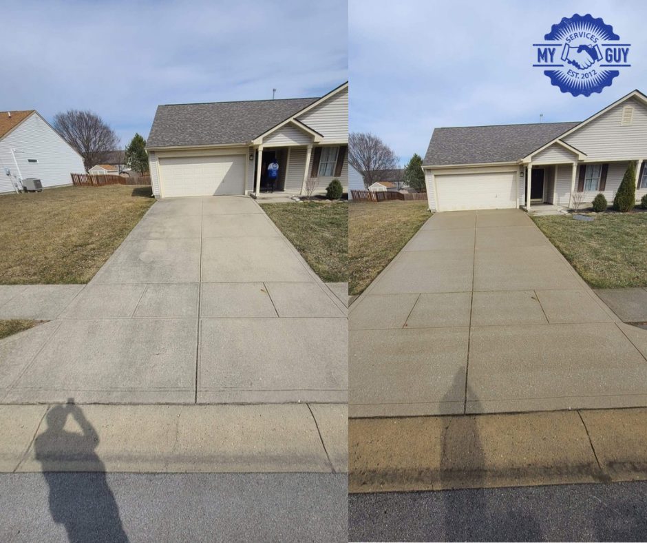 concrete driveway cleaning and pressure washing in Westfield