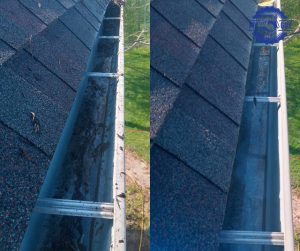 gutter cleaning Indianapolis before and after results