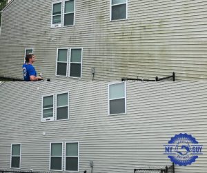 home exterior cleaning before and after house washing