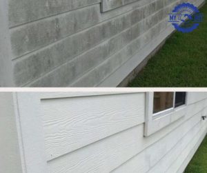 bottom siding cleaning before and after house washing Indianapolis
