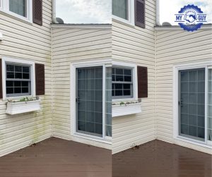 house washing removing mold and mildew before and after