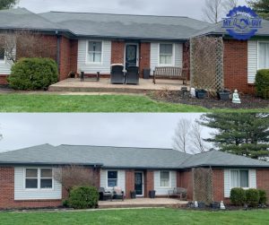 apartment complex roof cleaning before and after residential building