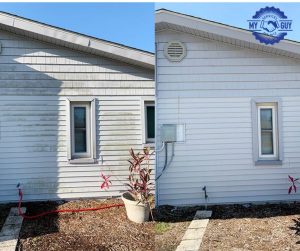 vinyl siding cleaning before and after soft wash Indianapolis