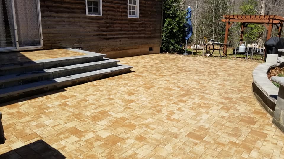 Power Washing Brick Patio