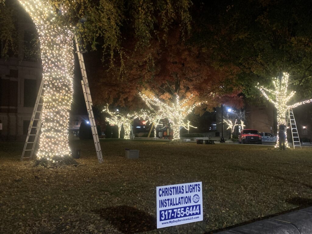 Commercial Christmas Light Installation in Indianapolis