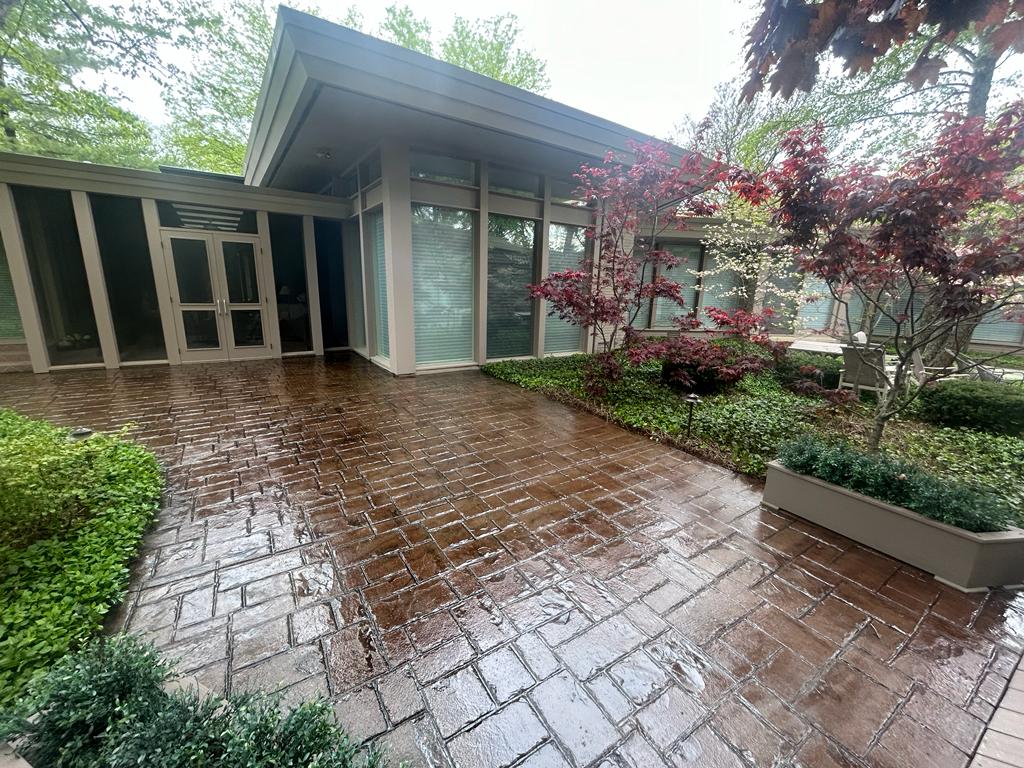 Concrete driveway