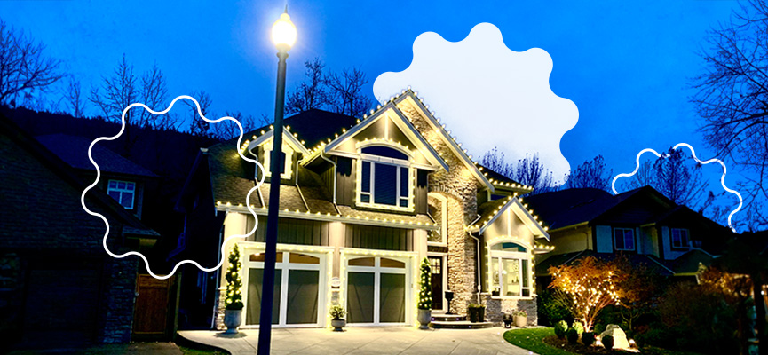 How to Hang Christmas Lights Around a Garage