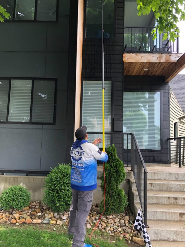 Soft washing windows in Plainfield