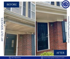 professional house washing before and after removing mold from siding